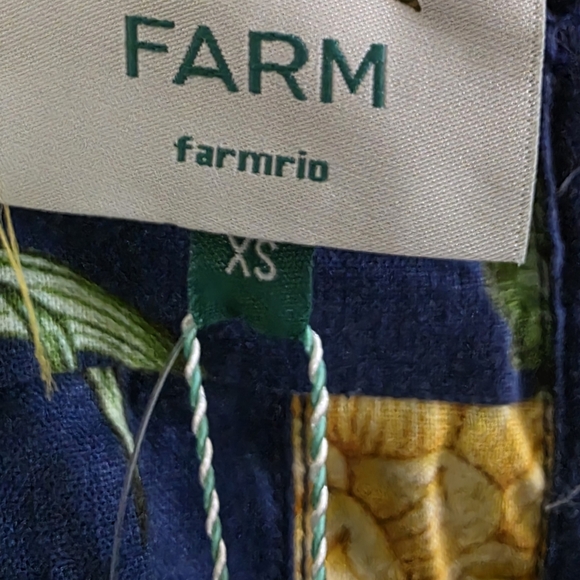 FARM Rio Navy Pineapple Print Dress Summer Mini Floral - Picture 4 of 5